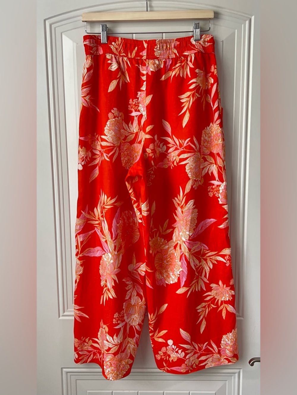 Cynthia Rowley Linen Matching Set Floral Top Wide Leg Pants Size M Resort - Picture 5 of 13